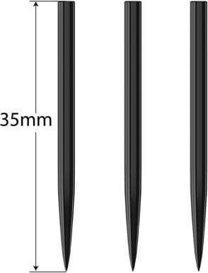 Actual product image Harrows Black tips 35 mm