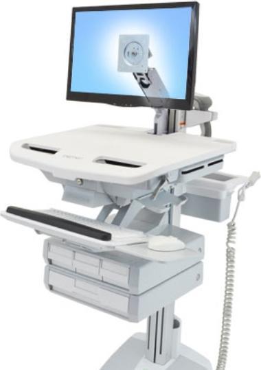 Productafbeelding Ergotron Trolley voor LCD-scherm/toetsenbord/muis/CPU/notebook/barcodescanner (open architec