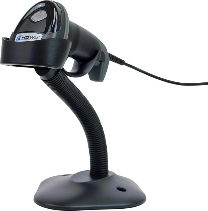 Produktbild HDWR Aztec QR-code en barcodelezer met standaard, USB bedraad, virtuele COM, automatische scan HD870A (1D-Barcodes, 2D-Barcodes)