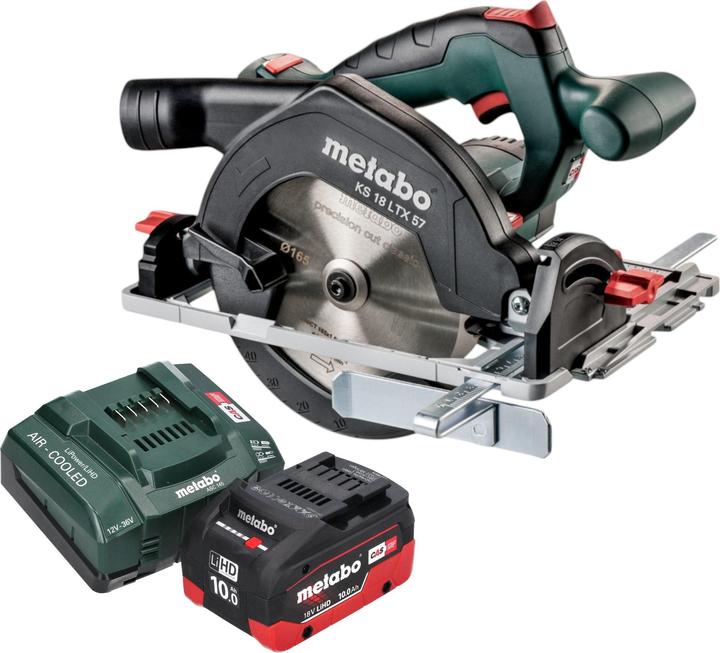 Actual product image Metabo KS 18 LTX 57 Akku Handkreissäge 18 V 165 mm + 1x LiHD Akku 10,0 Ah + Ladegerät