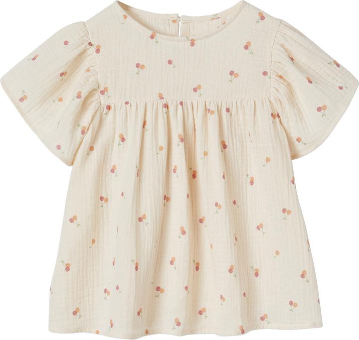Produktbild Vertbaudet Mädchen Bluse mit Schmetterlingsärmeln, Bio-Baumwolle (140)