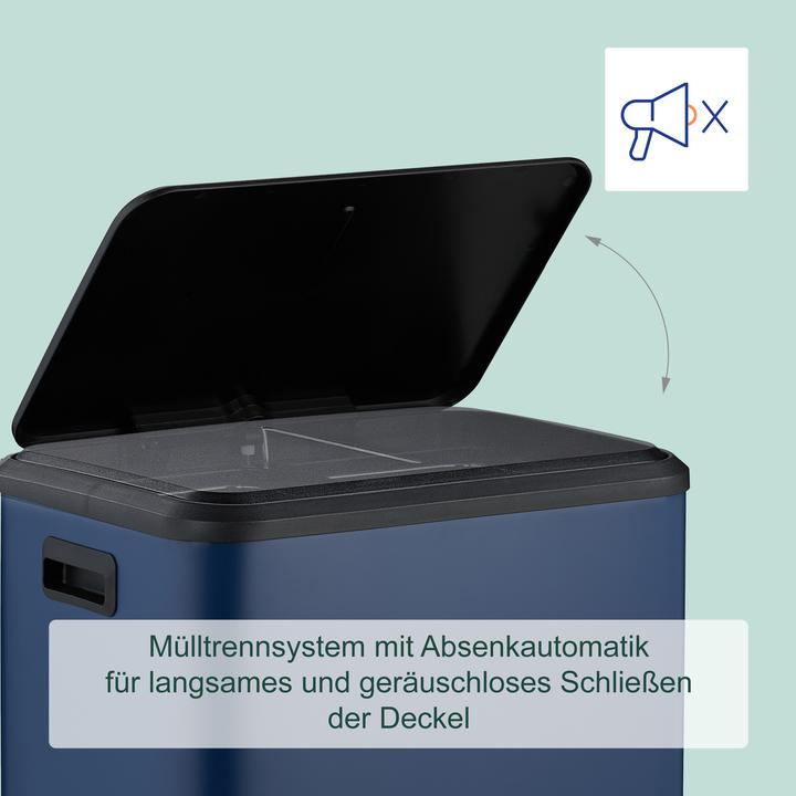 Produktbild Relaxdays Mülleimer mit 2 Fächern 2 x 15 Liter (30 l)