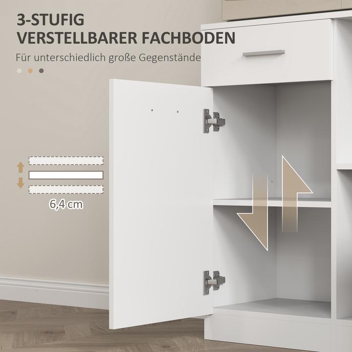 Image du produit Homcom Küchenschrank MDF Weiss (35 x 35 x 180 cm)