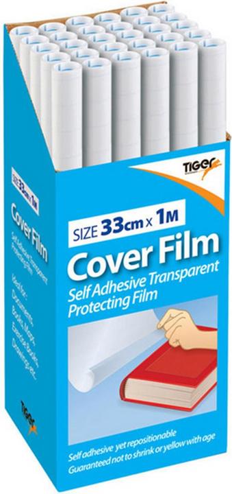 Actual product image Tiger Stationery Tiger book cover film 33cm x 1m (30 rolls) (Cellophane wrap, 30 x)
