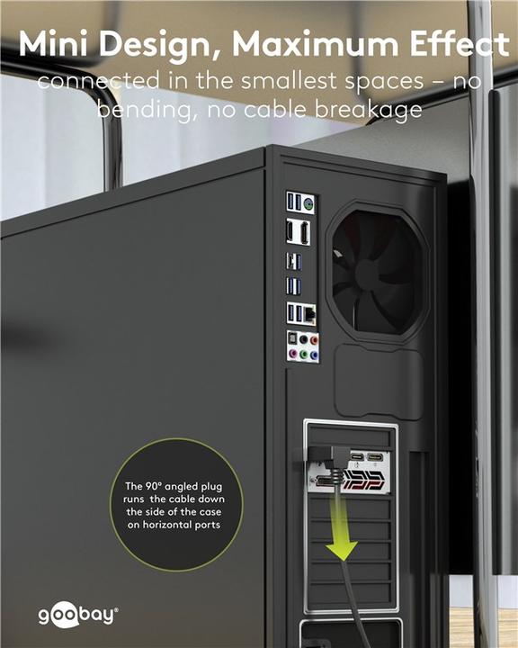 Actual product image Goobay DisplayPort-Kabel 2.0/2.1, 54 Gbit/s (2 m)