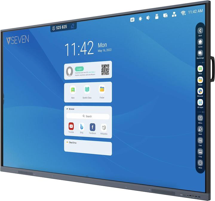 V7 75 IN 4K IFP ANDROID 11 DISPLAY (WLAN only, 75", 64 GB, Black)