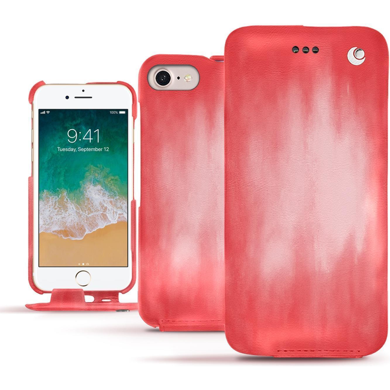 Thumbnail - Noreve Lederschutzhülle vertikal (Apple iPhone 7), Smartphone Hülle, Rosa