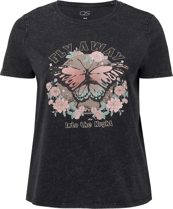 Produktbild S.Oliver T-Shirt Baumwollshirt mit Frontprint in gewaschener Optik (50)