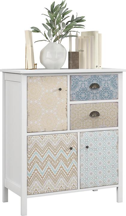 Image du produit Homcom Kommode MDF, Kiefernholz Weiss (68 x 34 x 80 cm)