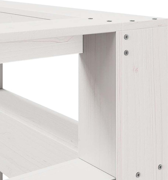 Immagine prodotto VidaXL Testiera con libreria a L bianca da 200 cm in legno di pino massiccio