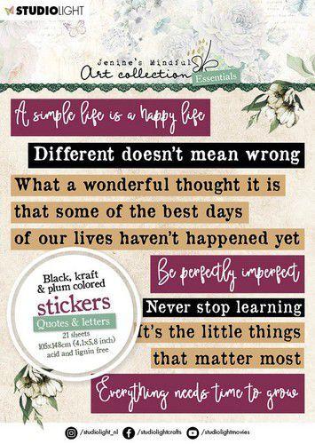 art by marlene Studio Light | Essentials sticker pad 7x kraft, 7x black, 7x plum sticker pages nr.02 (20 Sticker)