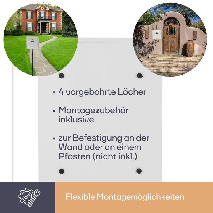 Image du produit Perel BOITE À COURRIER - IBIZA - BLANC - 36 x 26 x 8 cm