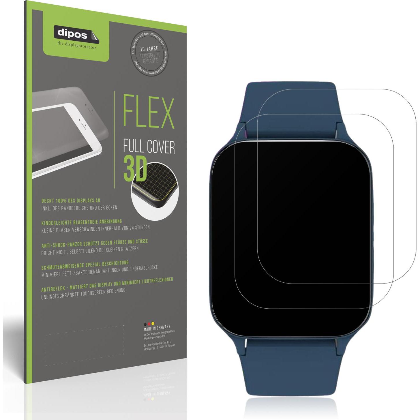 Dipos Full Cover Schutzfolie Matt, Smartwatch Schutzfolie, Transparent