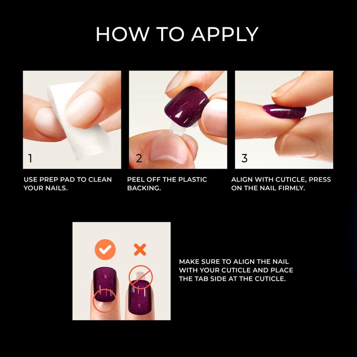 Produktbild KISS Glue-on nails ImPRESS Color FX - Rebel 30 pcs (Kunstnägel, Rebel Light White)