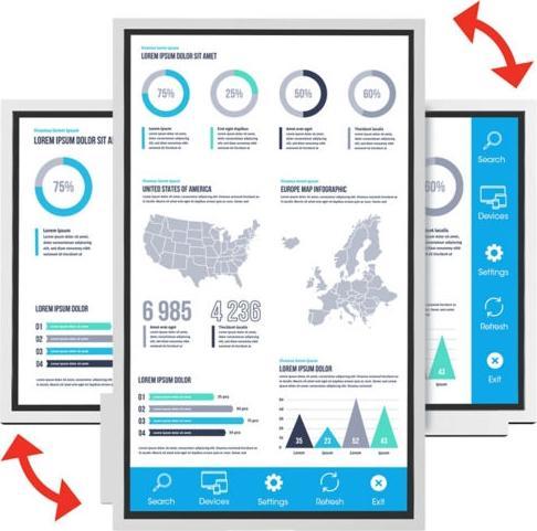 Image du produit Peerless RMI3-FLIP (Mur, 31.80 kg, 55")