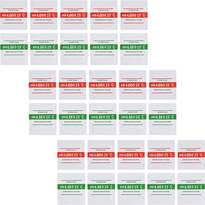 Produktbild Ideoon Professionelles 30er-Set pH-Kalibrierlösungen, Hochpräzise pH 4.00 & pH 6.86 Pufferlösung