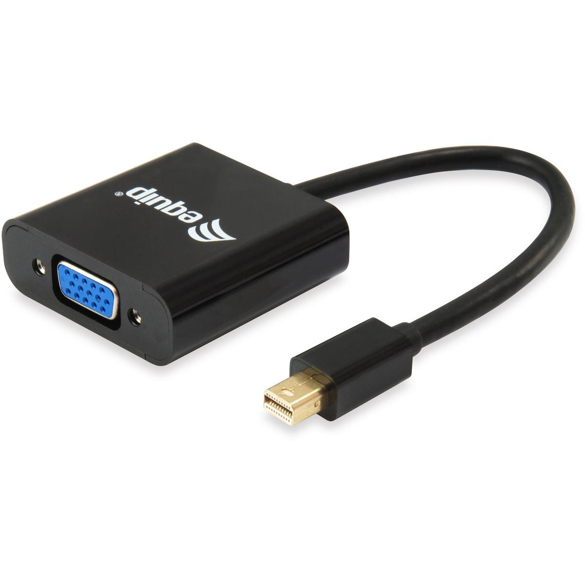 LevelOne Equip Display-Adapter (VGA, 17 cm), Data + Video Adapter, Schwarz
