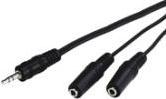 Image du produit Goobay Adaptateur de câble audio en Y 3,5 mm, 1x mâle 2x femelle mono