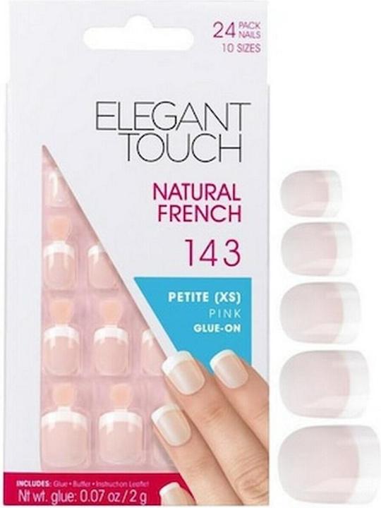 Actual product image Elegant Touch French Nails 143 Pink 1 Count (Artificial nails, Pink)