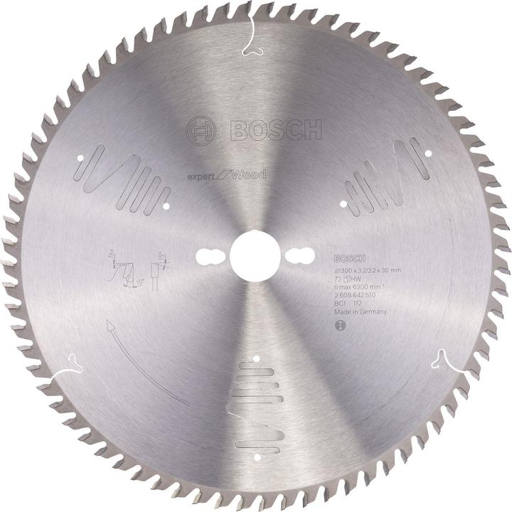 Produktbild Bosch Professional Zubehör Kreissägeblatt Expert for Wood, 300 x 30 x 3,2 mm, 72
