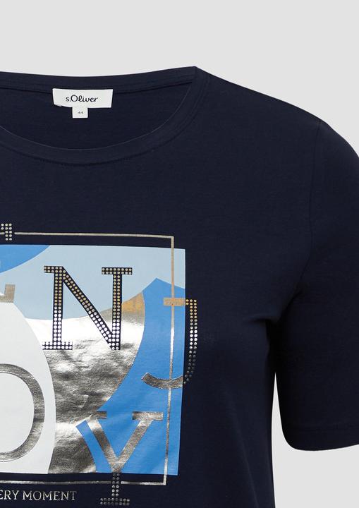 Produktbild S.Oliver T-Shirt Elastisches T-Shirt mit Frontprint (44)
