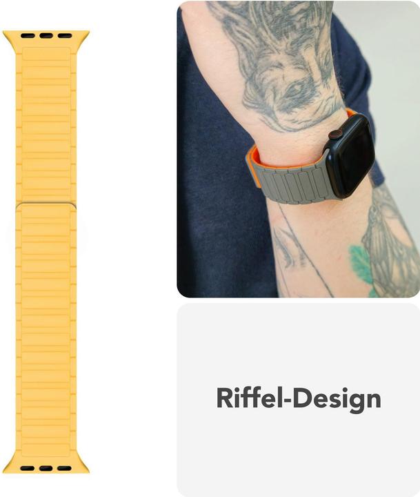 Produktbild Nalia Nexus Magnet Silikon-Armband für Apple Watch, Sportarmband - Weich, Flexibel & Atmungsaktiv (Silikon)