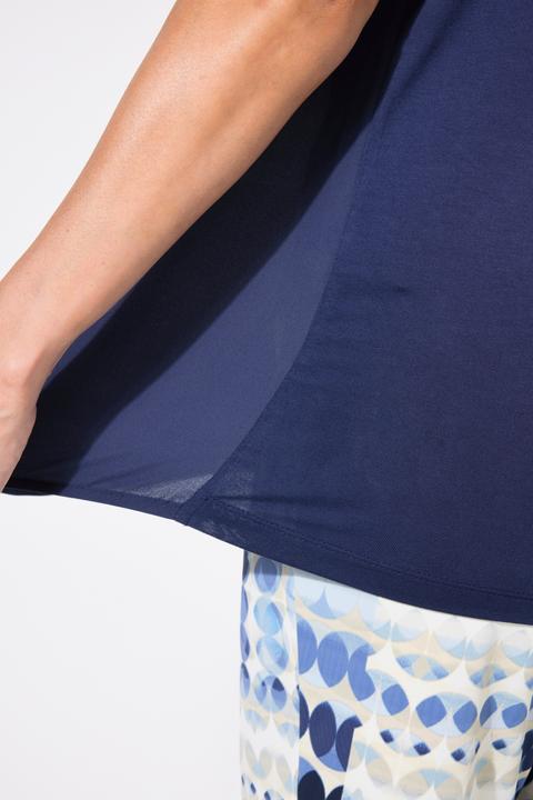 Produktbild Ulla Popken Shirt, Ziersteine, Rundhals, ärmellos, Materialmix (46, 48)