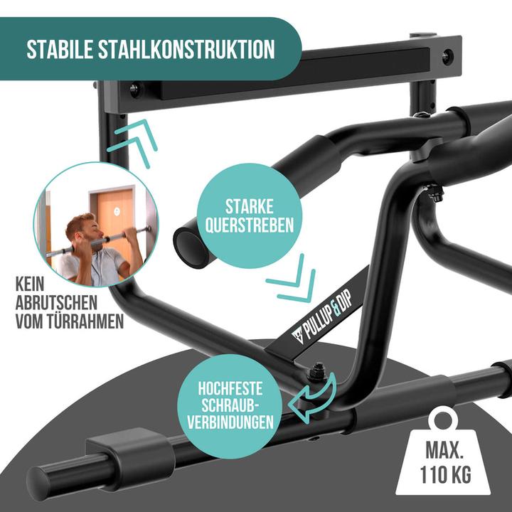Produktbild Pullup & Dip Klimmzugstange  inkl. Klimmzug Band
