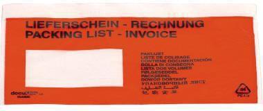 Immagine prodotto No Name Busta per documenti bolla di consegna fattura/multilingue DIN C6 175 x 140 mm (l x h) LDPE (C6, 250 Pezzo/i)
