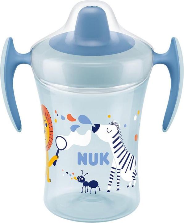 Produktbild NUK Trainer Cup 230ml, weiche Trinktülle, auslaufsicher, ab 6 Monaten, BPA frei, blau (230 ml)