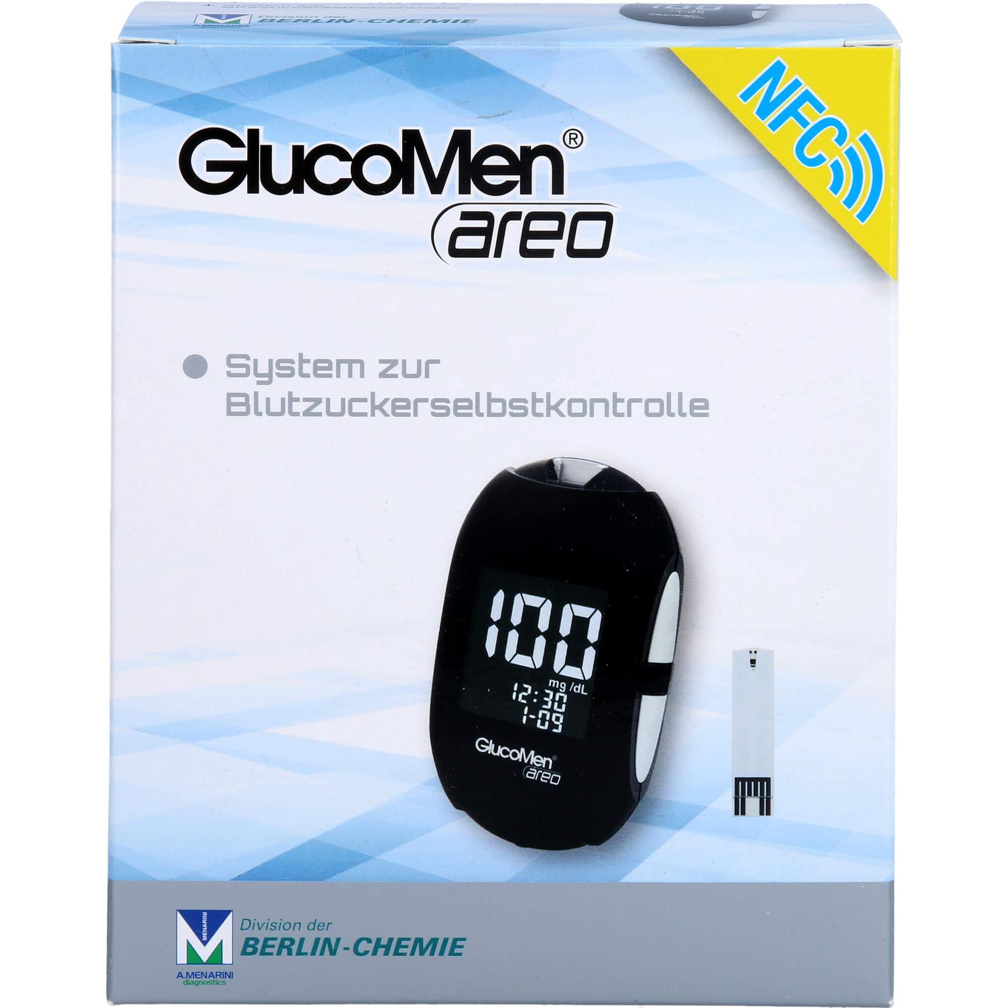 Thumbnail - Berlin-Chemie, Bluttest, GlucoMen areo Set mg/dl, 1 St (Teststreifen)