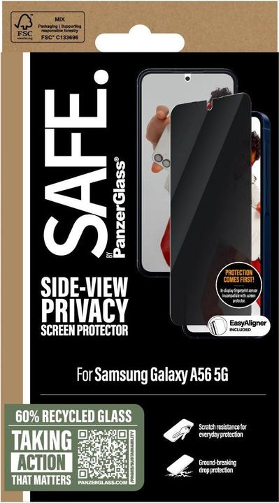 Produktbild PanzerGlass Safe By Privacy (1 Stück, Samsung Galaxy A56)