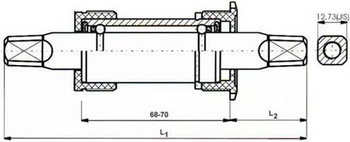 Actual product image Neco bottom bracket BSA