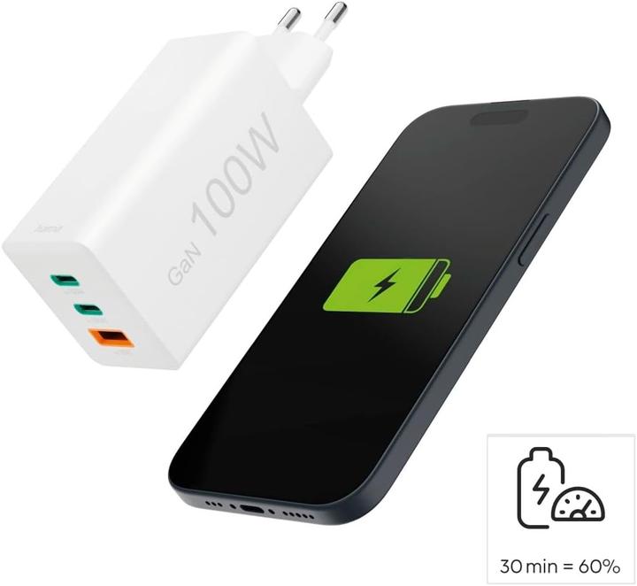 Actual product image Hama GaN fast charger (100 W)