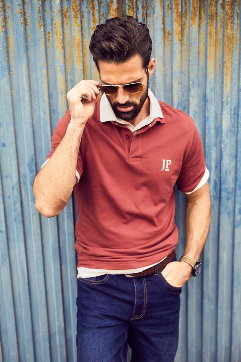 Produktbild JP1880 Poloshirts, Basic, 2er-Pack, Piqué, gekämmte Baumwolle (L)