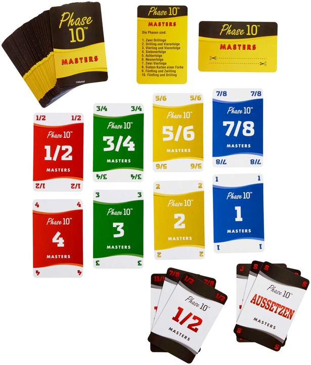 Actual product image Mattel Games Phase 10 Masters (German)