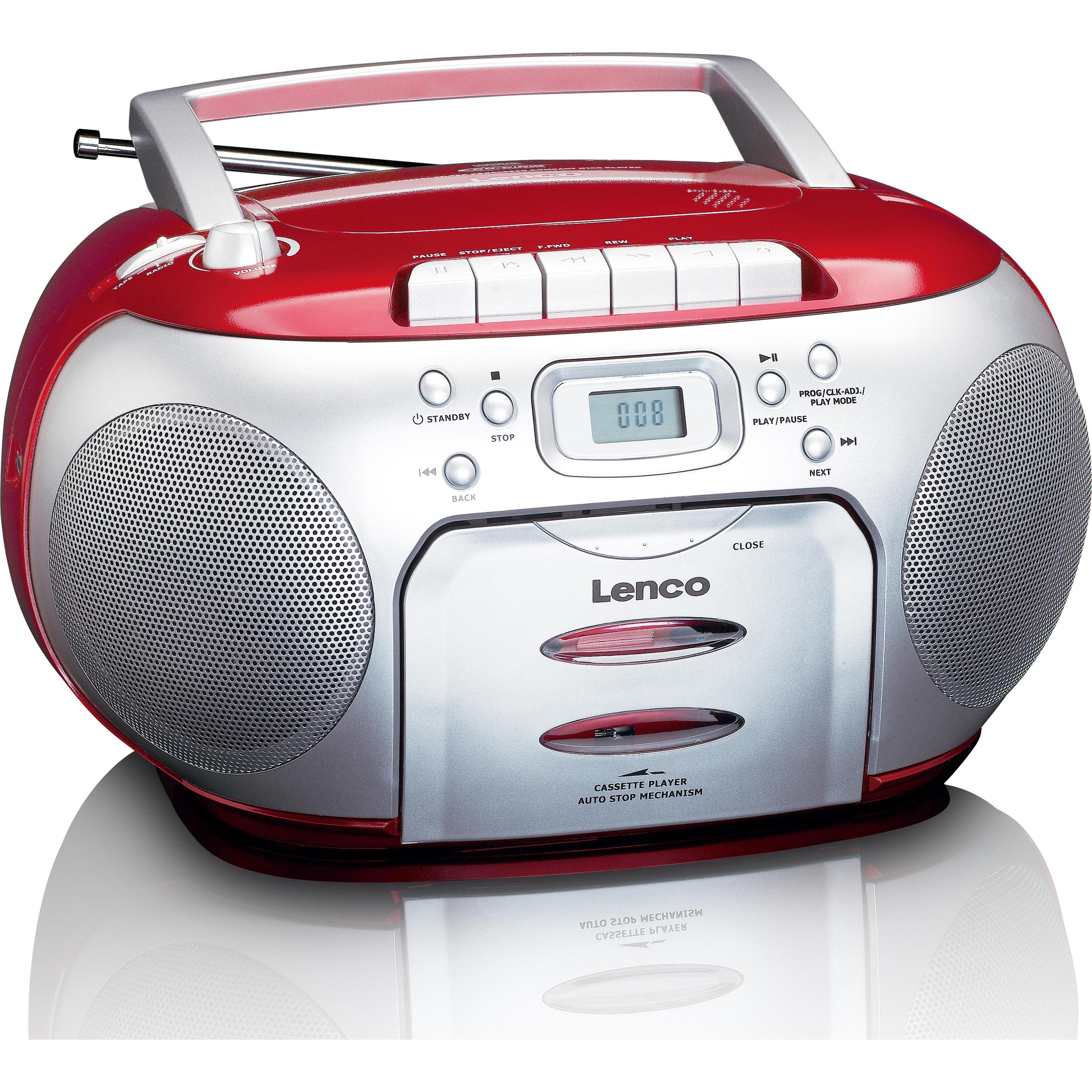 Lenco SCD-420 (FM), Radio, Rot, Silber