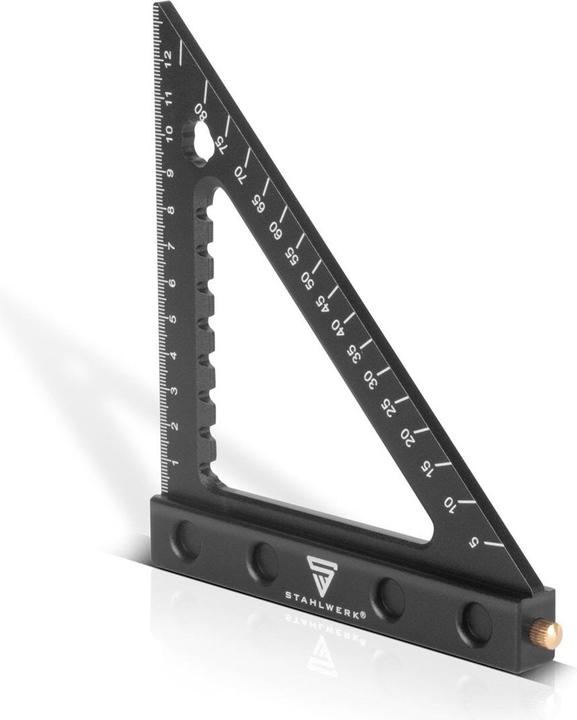 Stahlwerk Angle triangle with stop and marking needle Aluminium