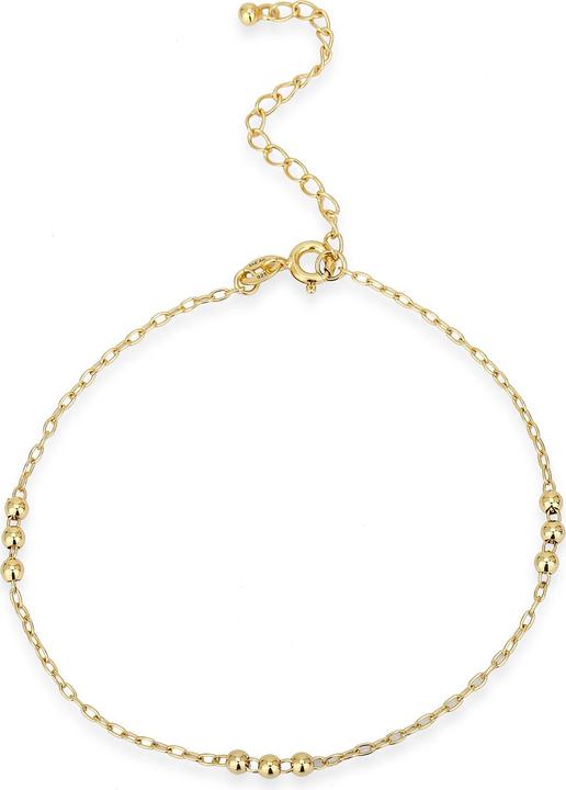 Immagine prodotto Leyda Cavigliera a sfera (Argento 925, placcato oro 750 / 18, 27 cm)