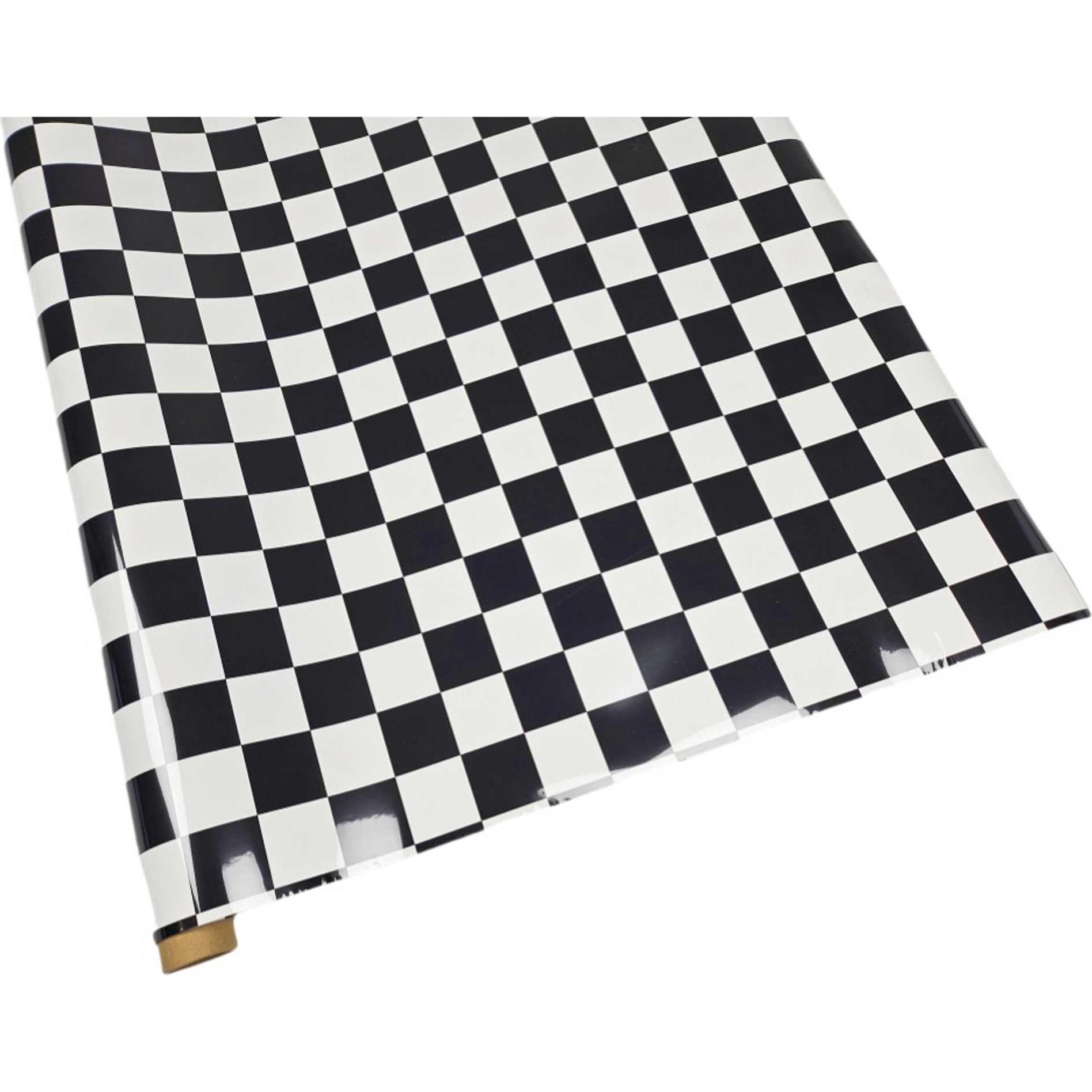 Planet-Hobby Bügelfolie Schwarz / Weiss Quadrat (3x3cm) 5 Meter