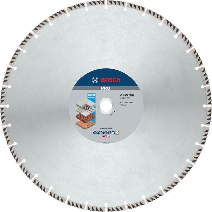 Immagine prodotto Bosch Professional Zubehör Disco da taglio diamantato PRO Multi Material, 450 x 25,4 mm