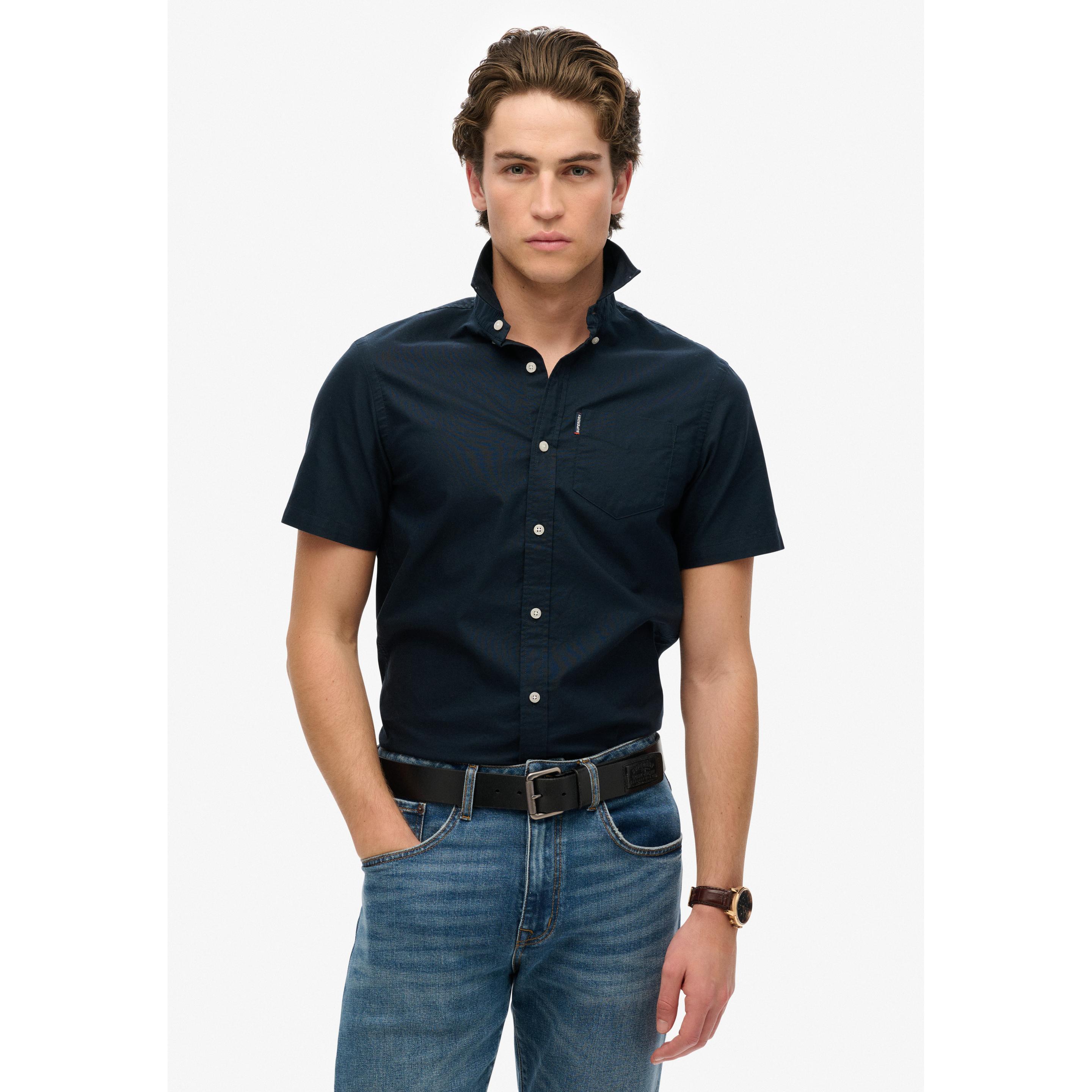 Thumbnail - Superdry, Herren, Hemd, Oxford, Blau, (L)