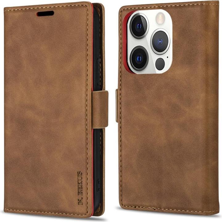 Image du produit N.Bekus iPhone 13 Pro - étui flip marron (Apple iPhone 13 Pro)