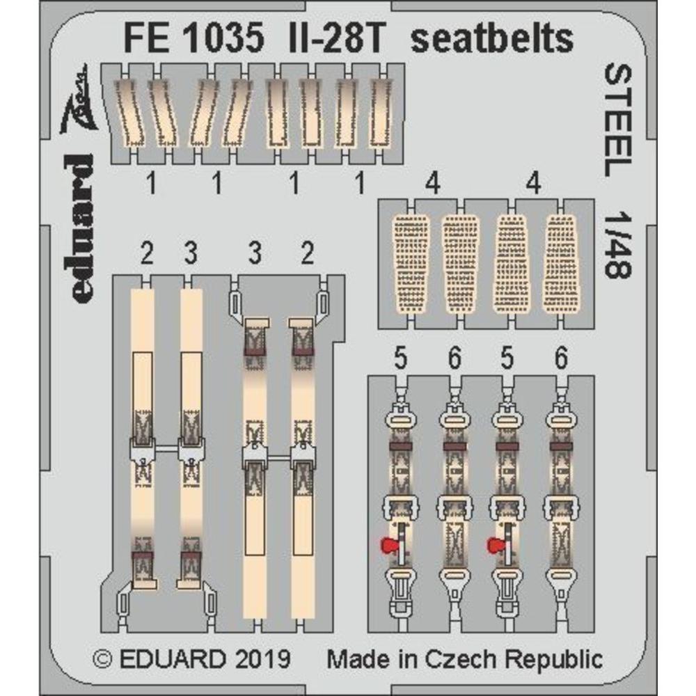 Eduard Il-28T seatbelts STEEL for Bobcat