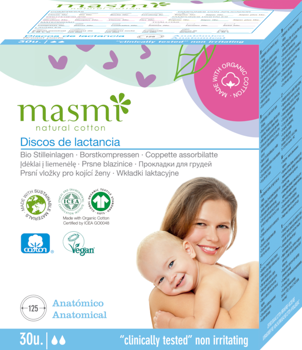 Actual product image Masmi Organic nursing pads (30 x)