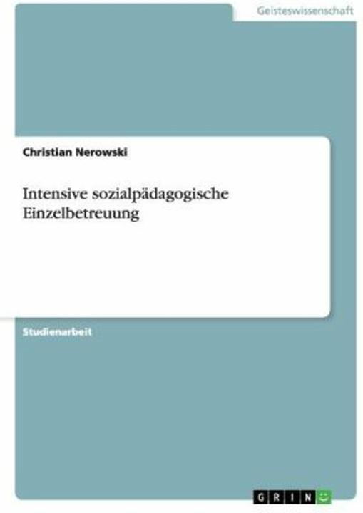 Produktbild Intensive sozialpädagogische Einzelbetreuung (Deutsch)