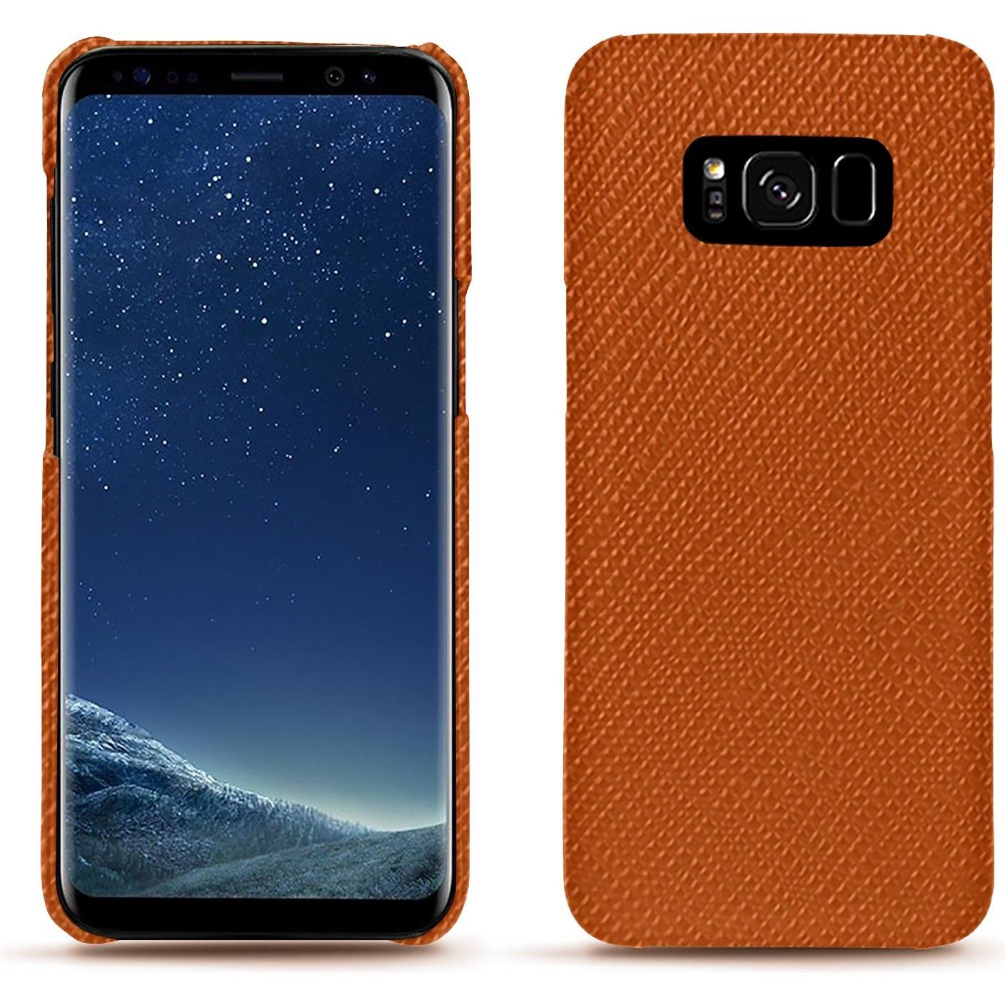 Noreve Lederschutzhülle (Samsung Galaxy S8), Smartphone Hülle, Orange