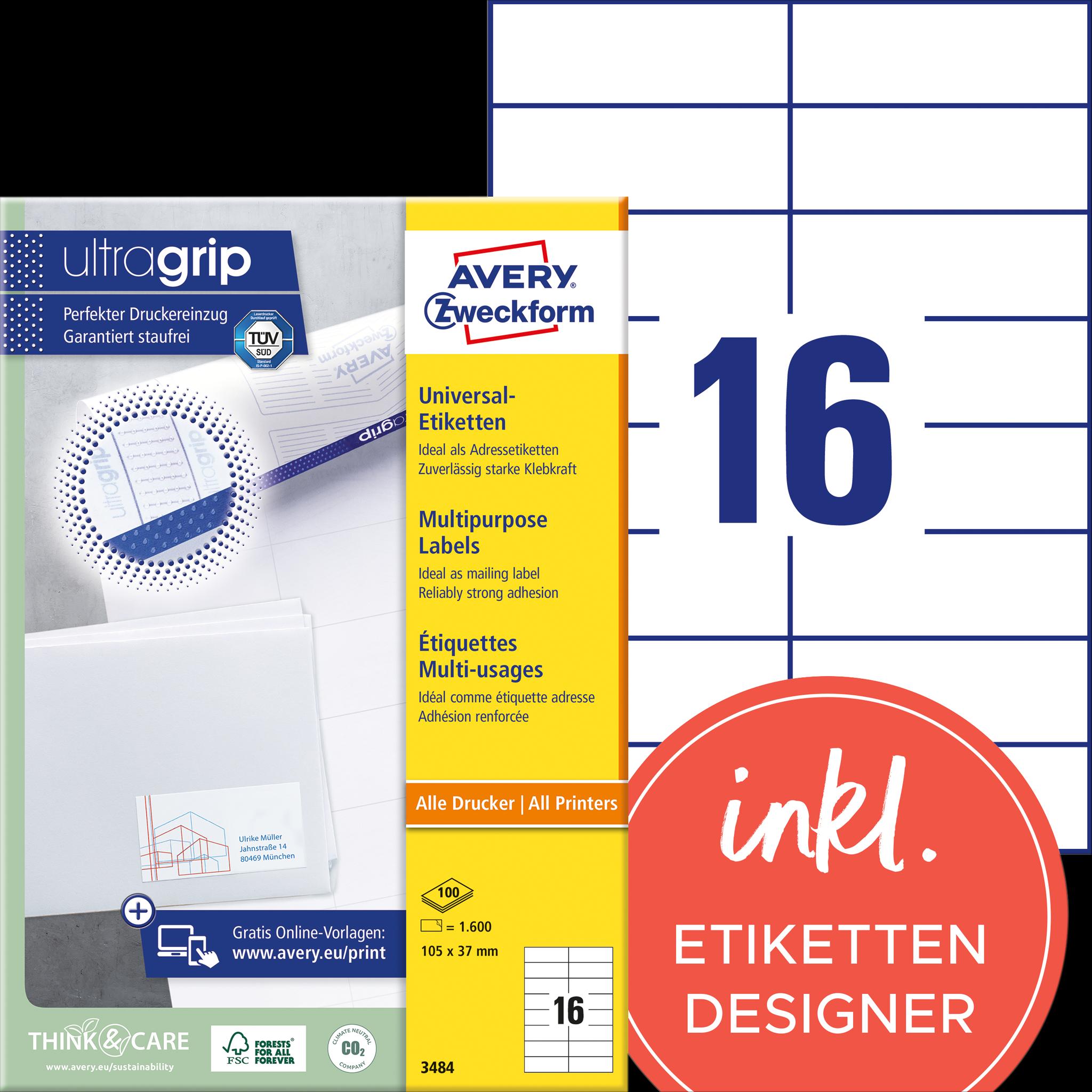 Thumbnail - Avery, Etiketten, Universal-Etiketten