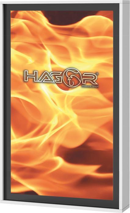 Image du produit Hagor HAG-BR-1 Series - Boîtier pour flat panel - verre de sécurité trempé, plaque de plâtre (Mur, 65", 125 kg)