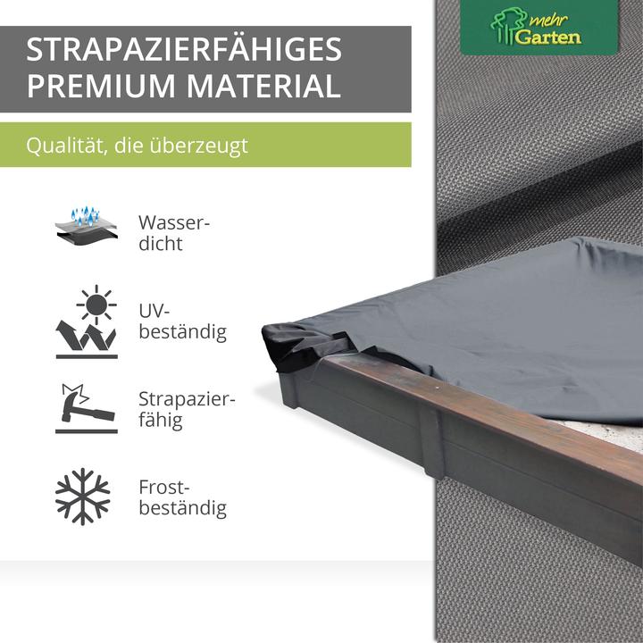 Produktbild Mehr Garten Schutzhülle für Sandkasten | 122 x 122 x 20 cm | Oxford 600D gewebtes Polyester, Farbe: g